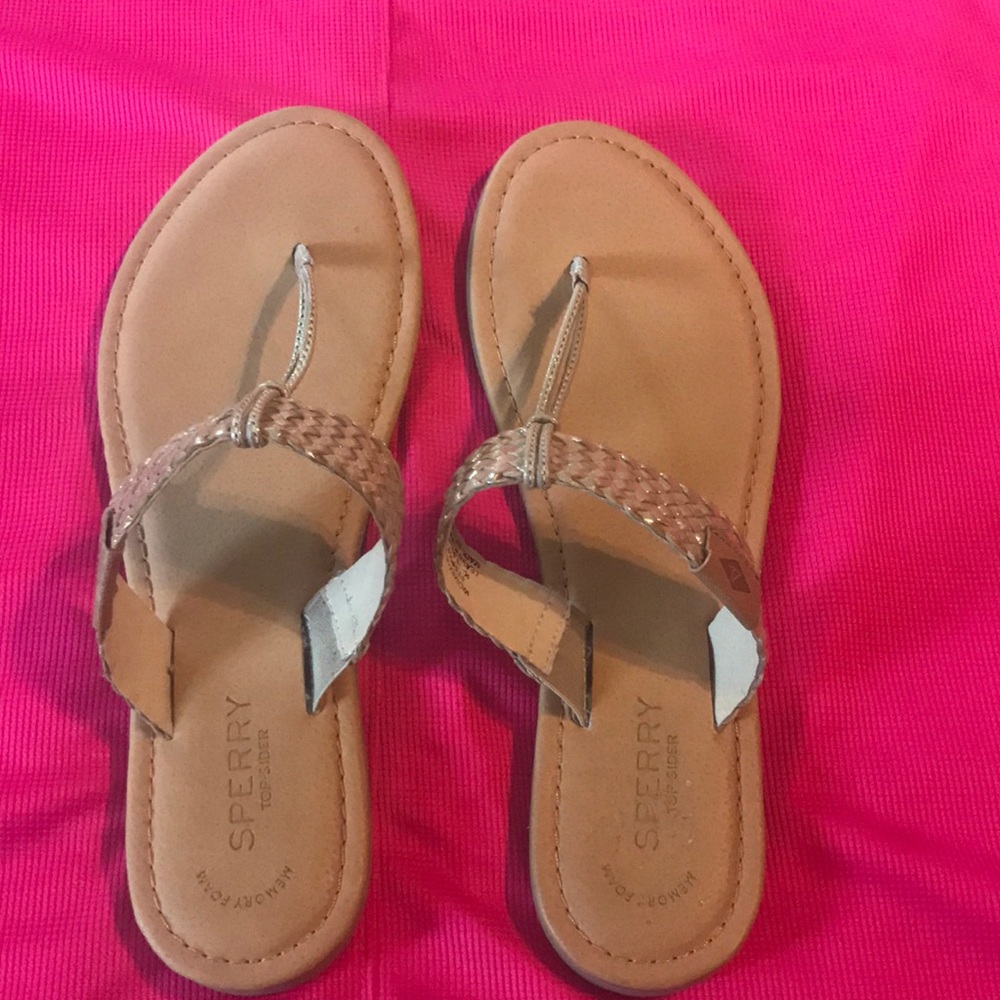 Sperry Gold Sandals-Like New